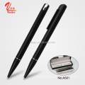 Matte black luxury vip gift metal ball pens with company name